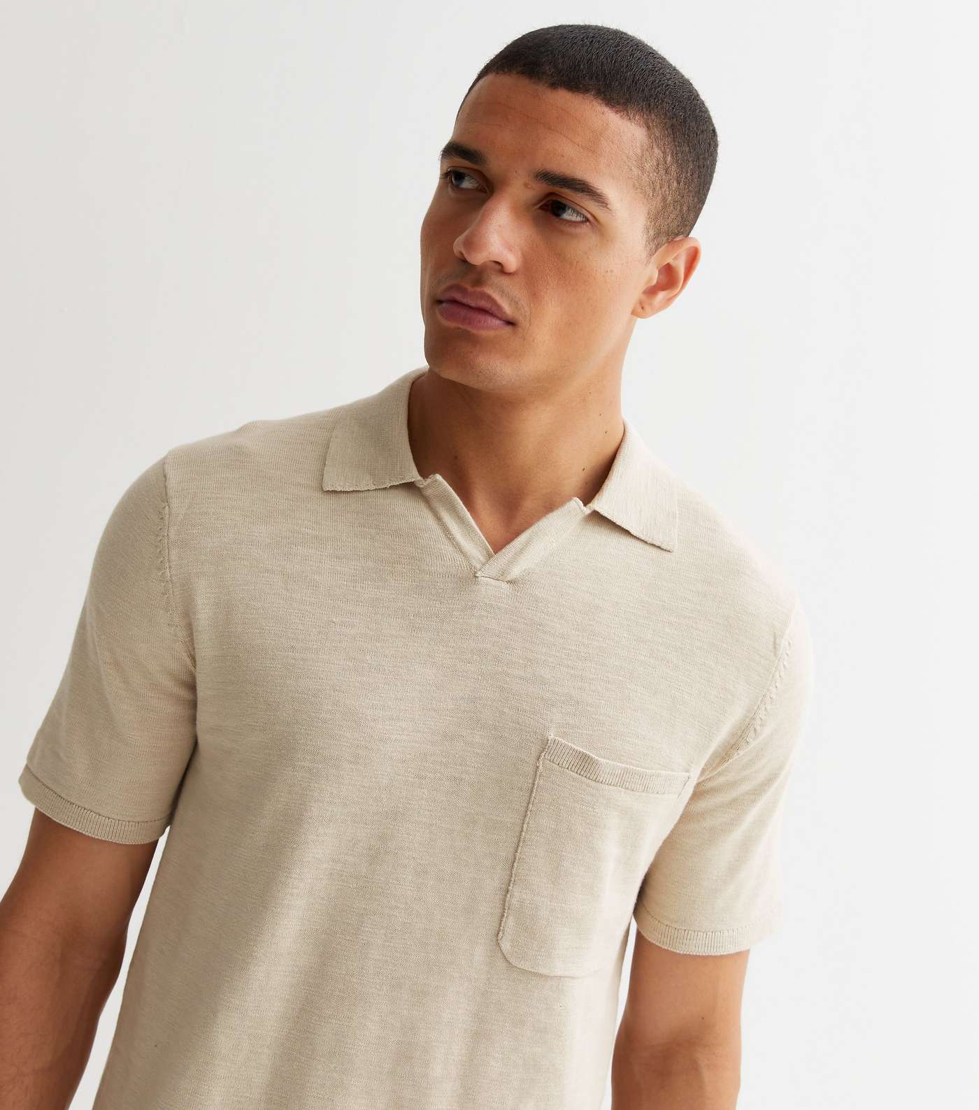 Only & Sons Stone Knit Short Sleeve Polo Shirt Image 2