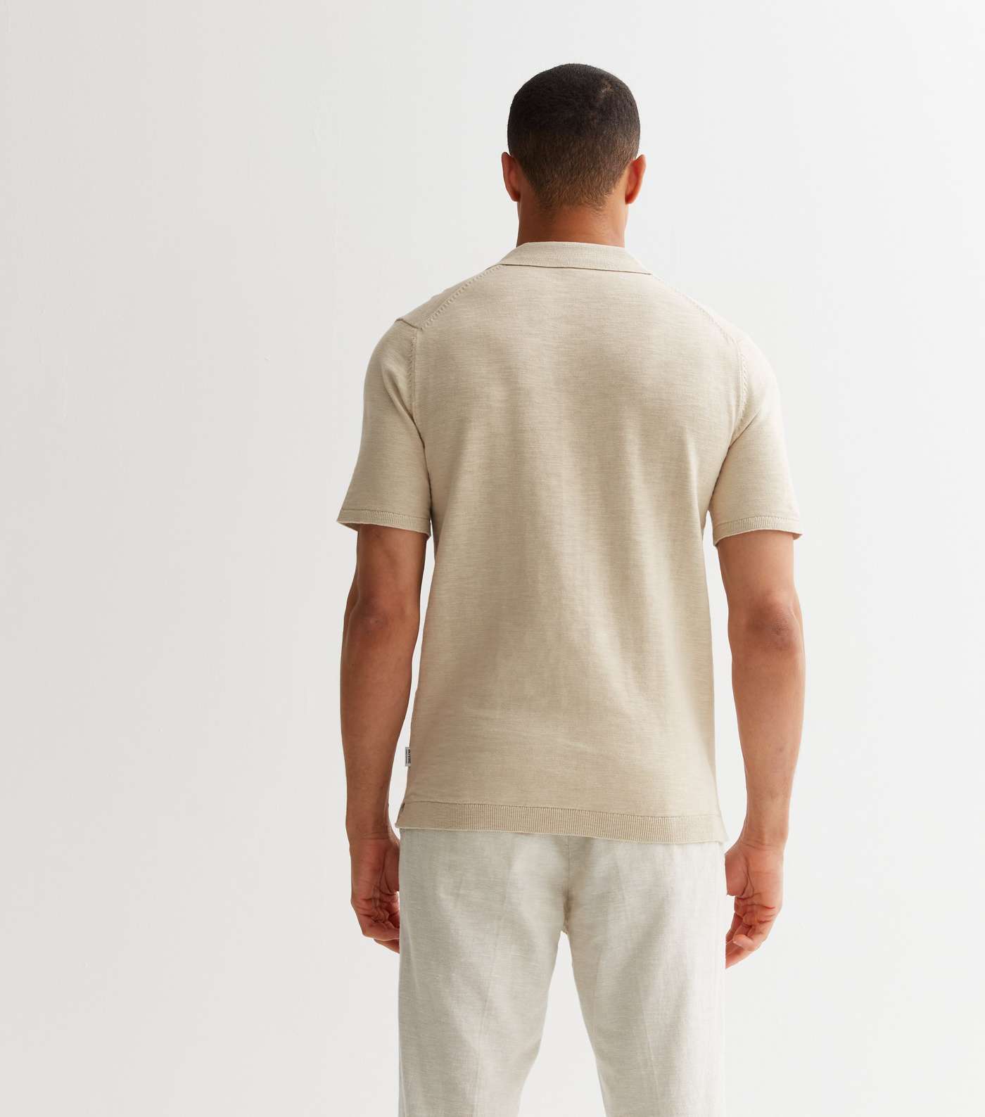 Only & Sons Stone Knit Short Sleeve Polo Shirt Image 4
