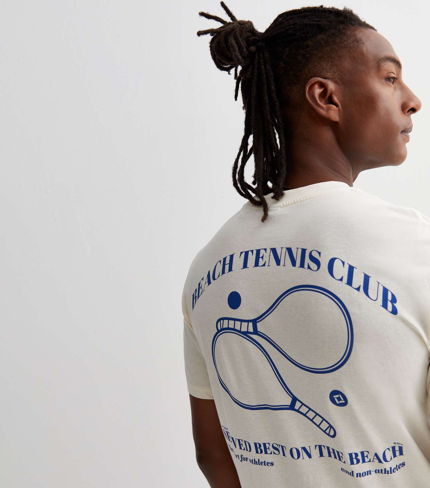 Only & Sons Cream Sports Club Front and Back Logo T-Shirt Image 3
