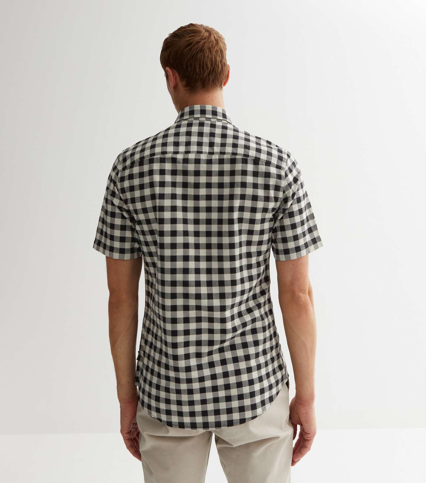 Only & Sons Stone Check Short Sleeve Oxford Shirt Image 4