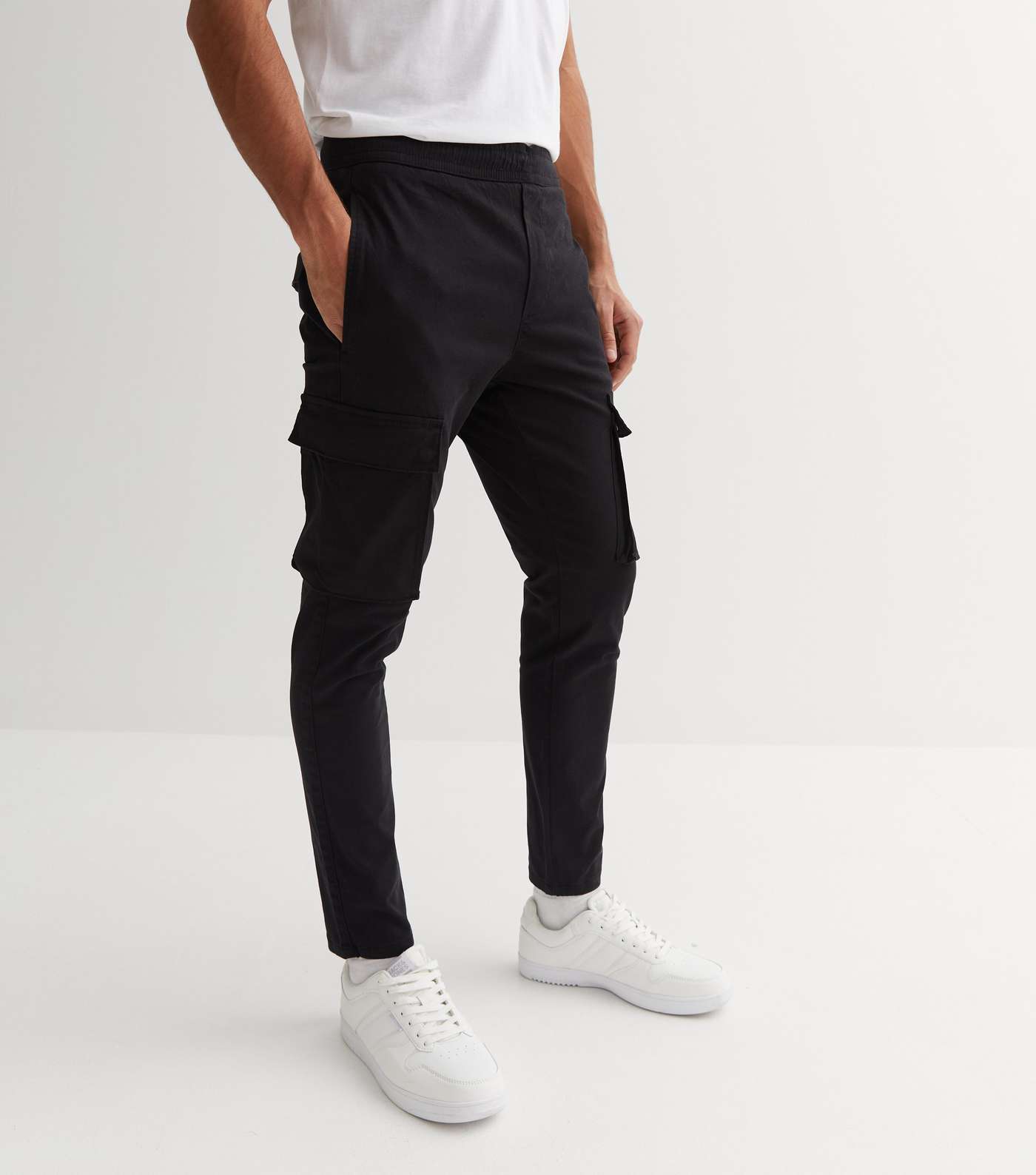 Only & Sons Black Slim Fit Cargo Trousers Image 2