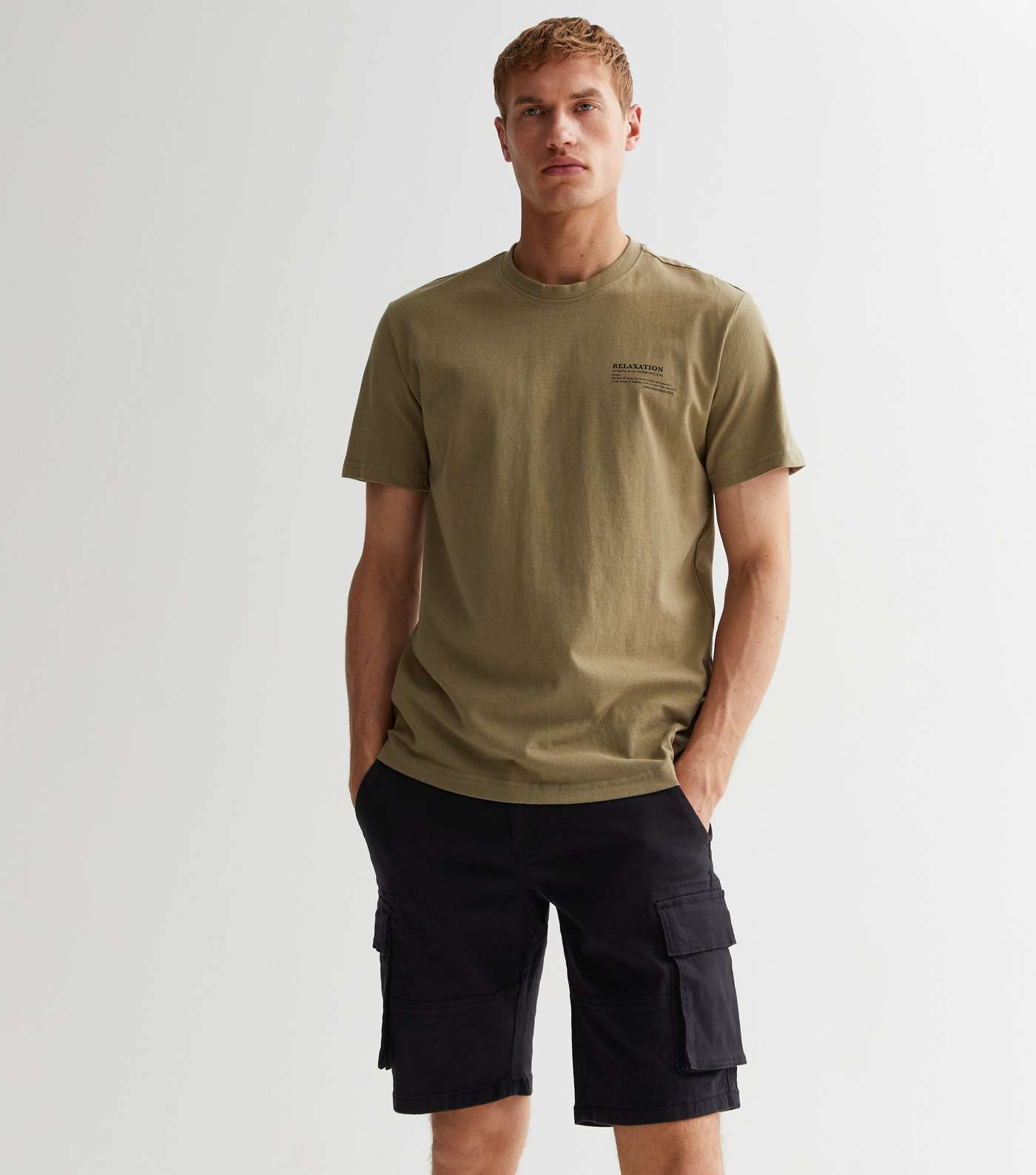 Only & Sons Black Cargo Shorts Image 2
