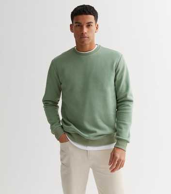 Only & Sons Light Green Jersey Crew Neck Sweatshirt