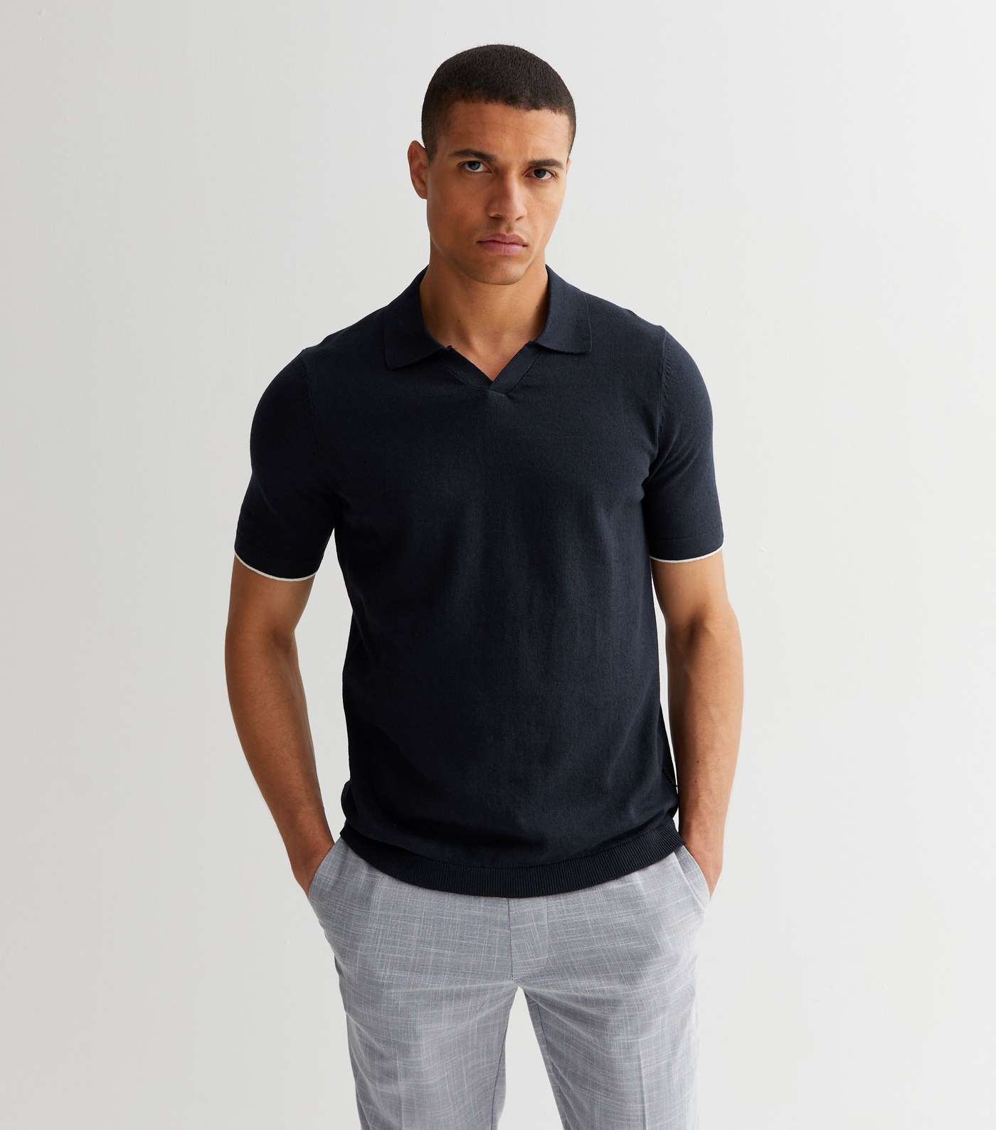 Only & Sons Navy Short Sleeve Polo Top