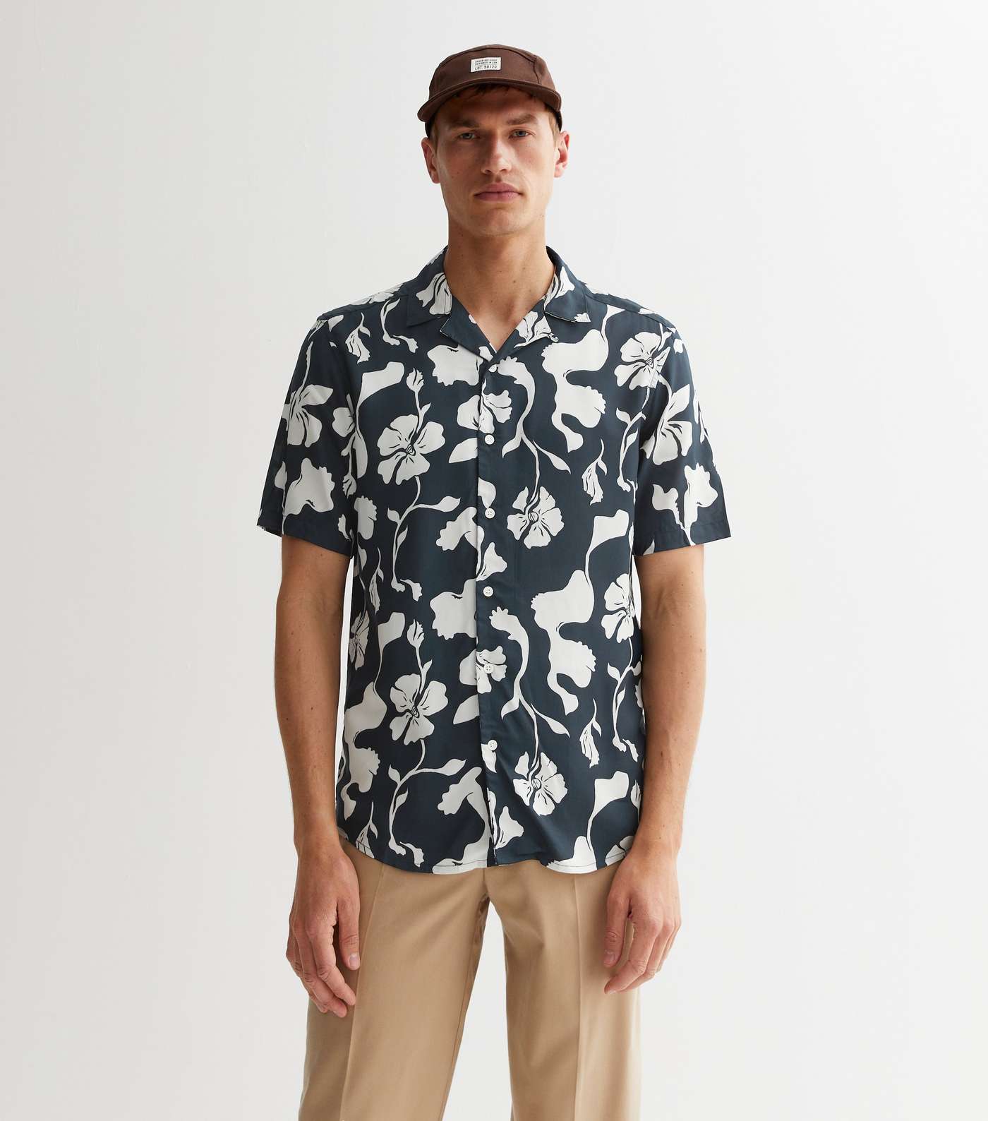 Only & Sons Navy Abstract Short Sleeve Shirt