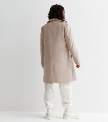 Beige wool 2024 coat petite