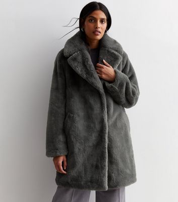 Faux fur coat cheap sale clearance new look