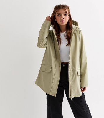Girls Olive Hooded Anorak New Look