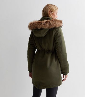 Faux fur lined deals hooded parka