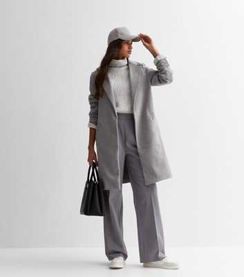 Tall Grey Unlined Formal Coat