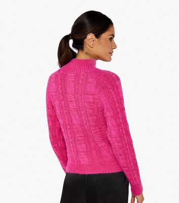 Hot pink clearance knit jumper