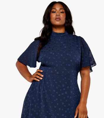 Plus size hotsell navy skater dress