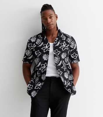 Only & Sons Black Floral Short Sleeve Shirt