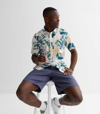 Only & Sons White Tropical Short Sleeve Shirt