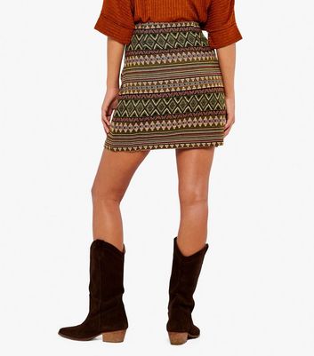 aztec bodycon skirt