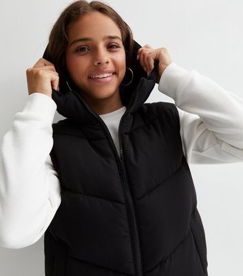 Black puffer shop vest girls