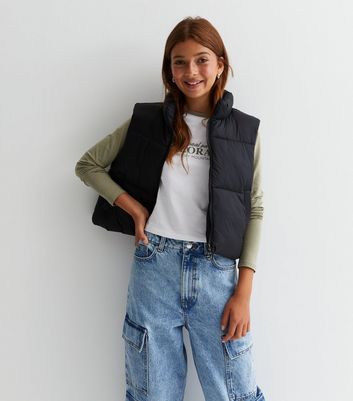 Girls deals black gillet