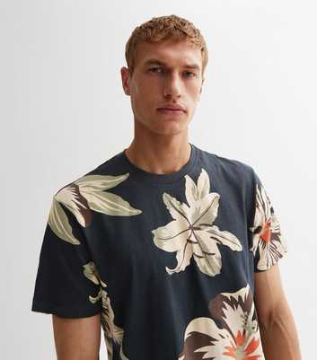 Only & Sons Navy Floral T-Shirt