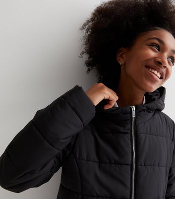 Black lightweight puffer jacket online