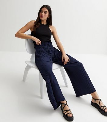 Bright Blue Double Pleated Tapered Leg Suit Trousers | New Look