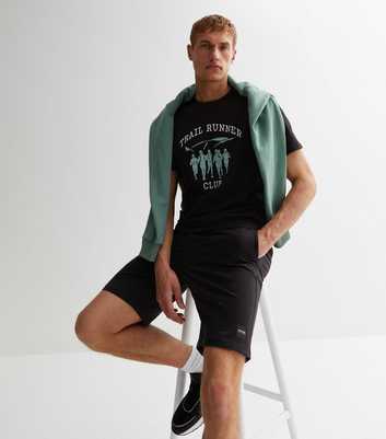 Only & Sons Black Jersey Shorts