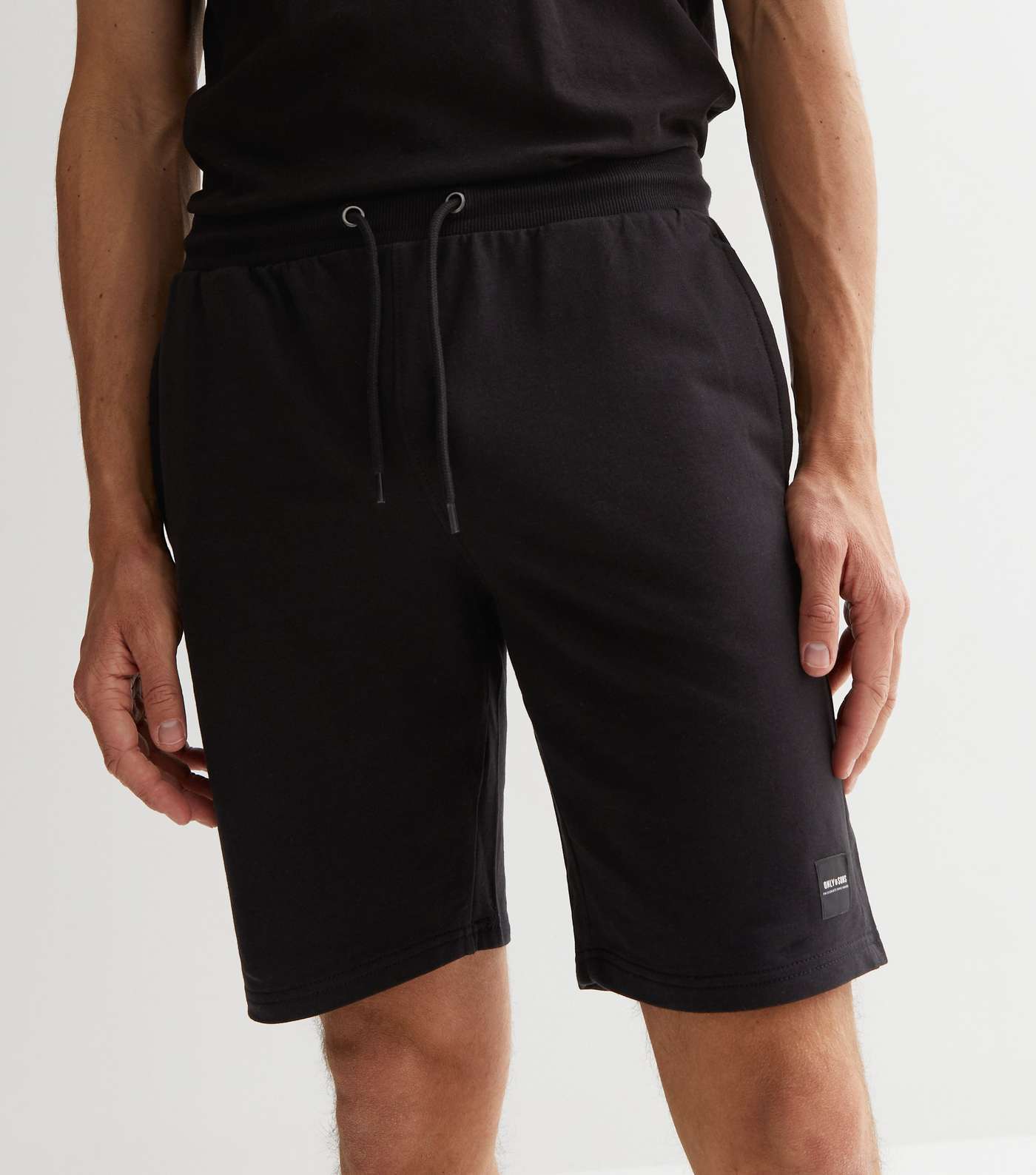 Only & Sons Black Jersey Shorts Image 2