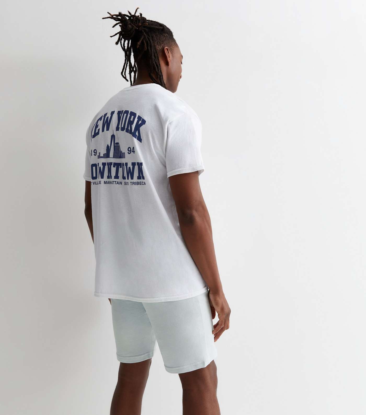 Only & Sons Blue Jersey Shorts Image 4