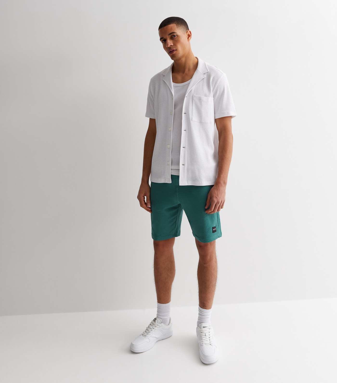 Only & Sons Teal Jersey Shorts Image 2