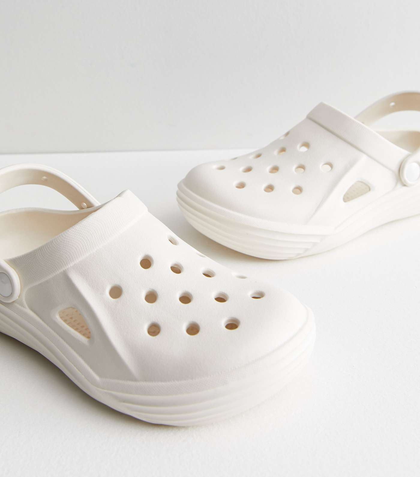 White Clog Sandals Image 4