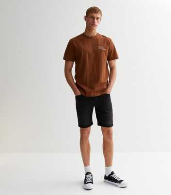 Only & Sons Black Denim Shorts