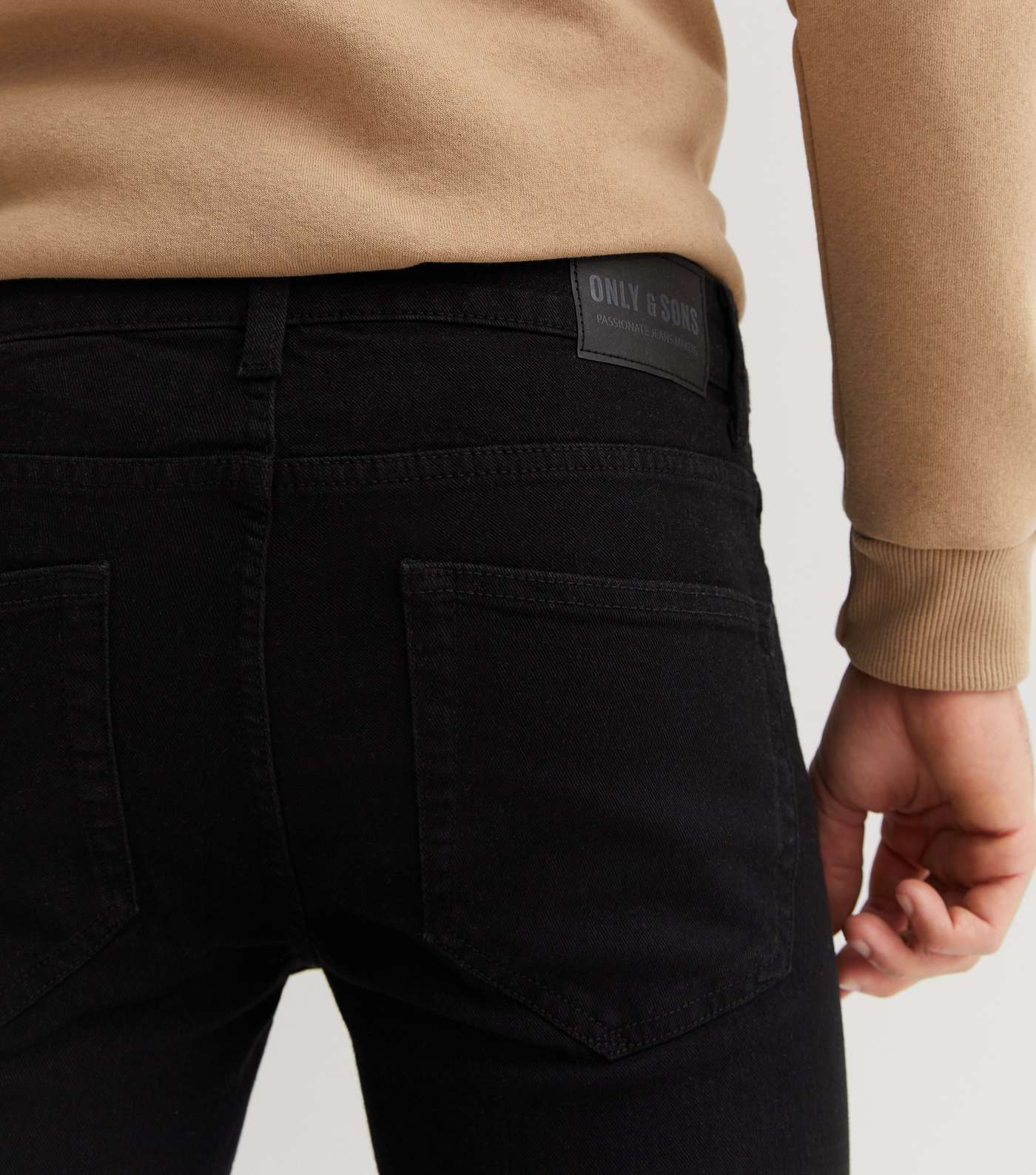 Only & Sons Black Skinny Jeans Image 3