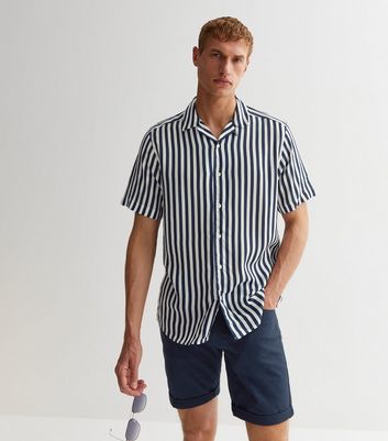 Mens striped shirt hot sale short sleeve