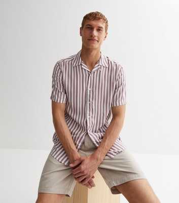 Only & Sons Lilac Stripe Short Sleeve Shirt