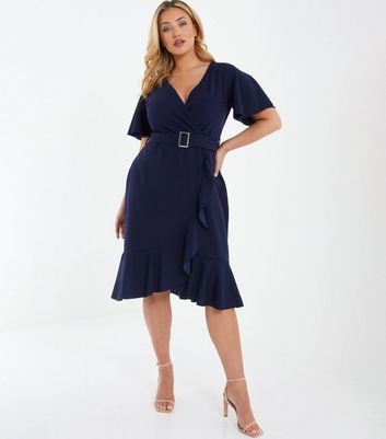 Quiz curve sale navy dress