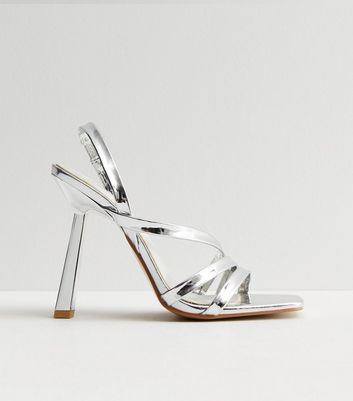 Silver hot sale sandal heel