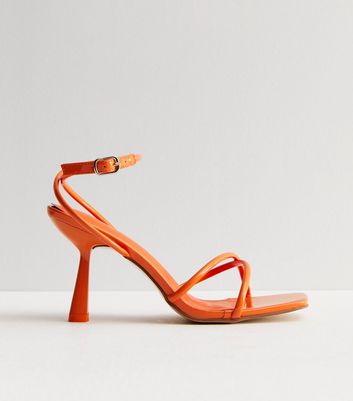 Buy Elisabet Tang Heeled Sandals, Women's Sexy Strappy 4.3 inch Stilettos  High Heels Lace Up Heeled Sandals Pointed Open Toe Party Dress Shoes, Neon  Orange, 9 at Amazon.in