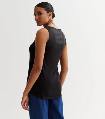 Black Satin Back Vest | New Look