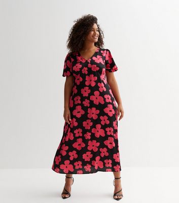 Plus floral shop midi dress