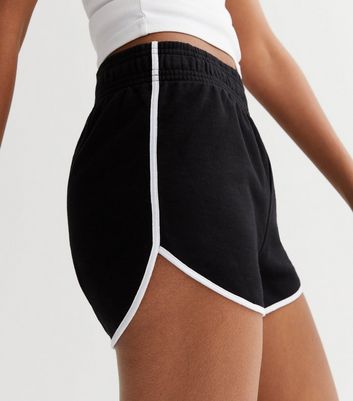 Black shorts hot sale with white trim