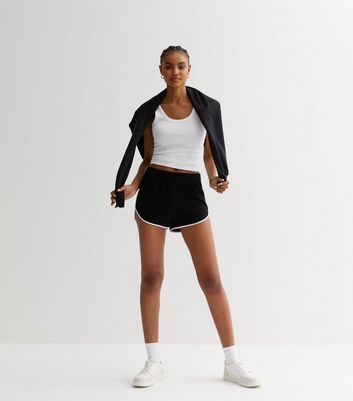 New look black shorts best sale