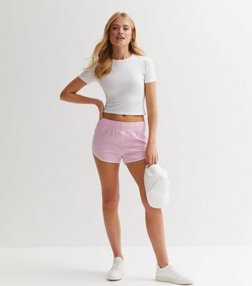 Pink shorts sale with white trim