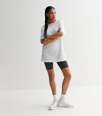 White shirt and clearance cycling shorts