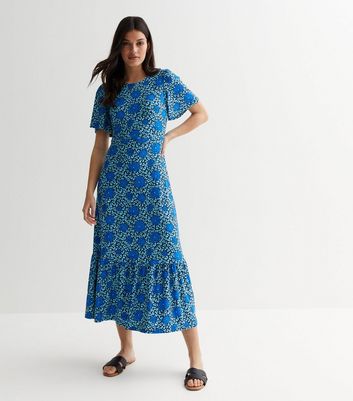 Floral flutter store midi dress