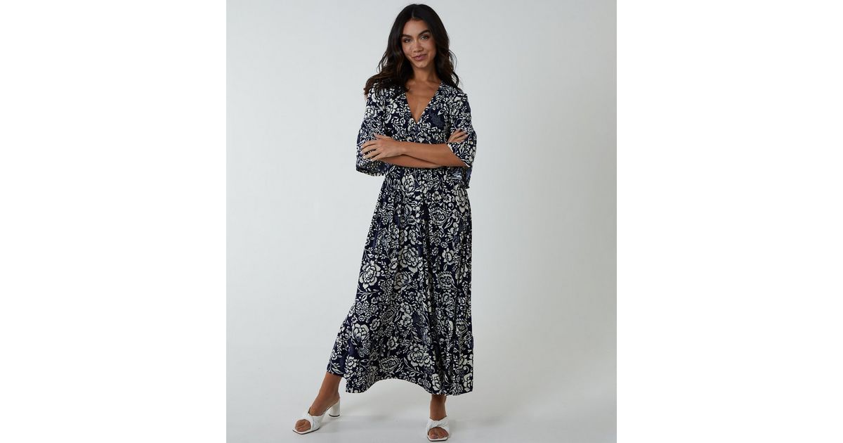 blue vanilla maxi dress Verlaine Blue Floral Maxi Dress - US 18 main image 0