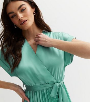 Light green cheap wrap dress