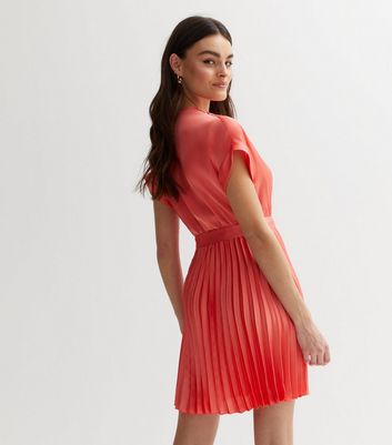 New look coral dress best sale