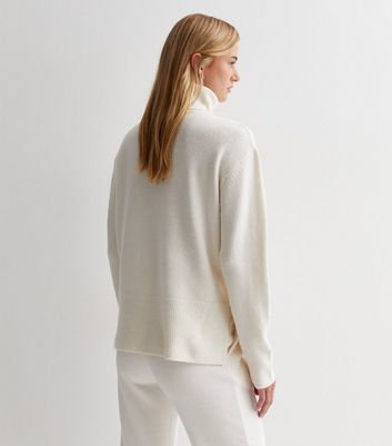 Tall Off White Knit Roll Neck Jumper New Look