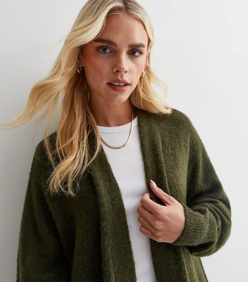 Long deals khaki cardigan