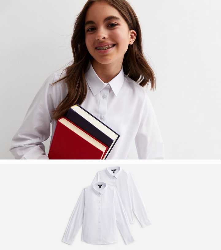 slim fit school shirts long sleeve