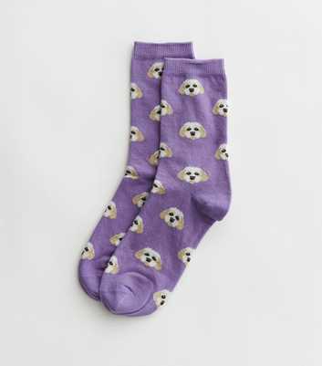 Purple Dog Socks